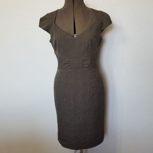 H&M Gray Plaid Pencil Dress Lined
